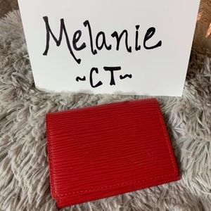 Louis Vuitton Epi Envelope Carte De Visite Auth!